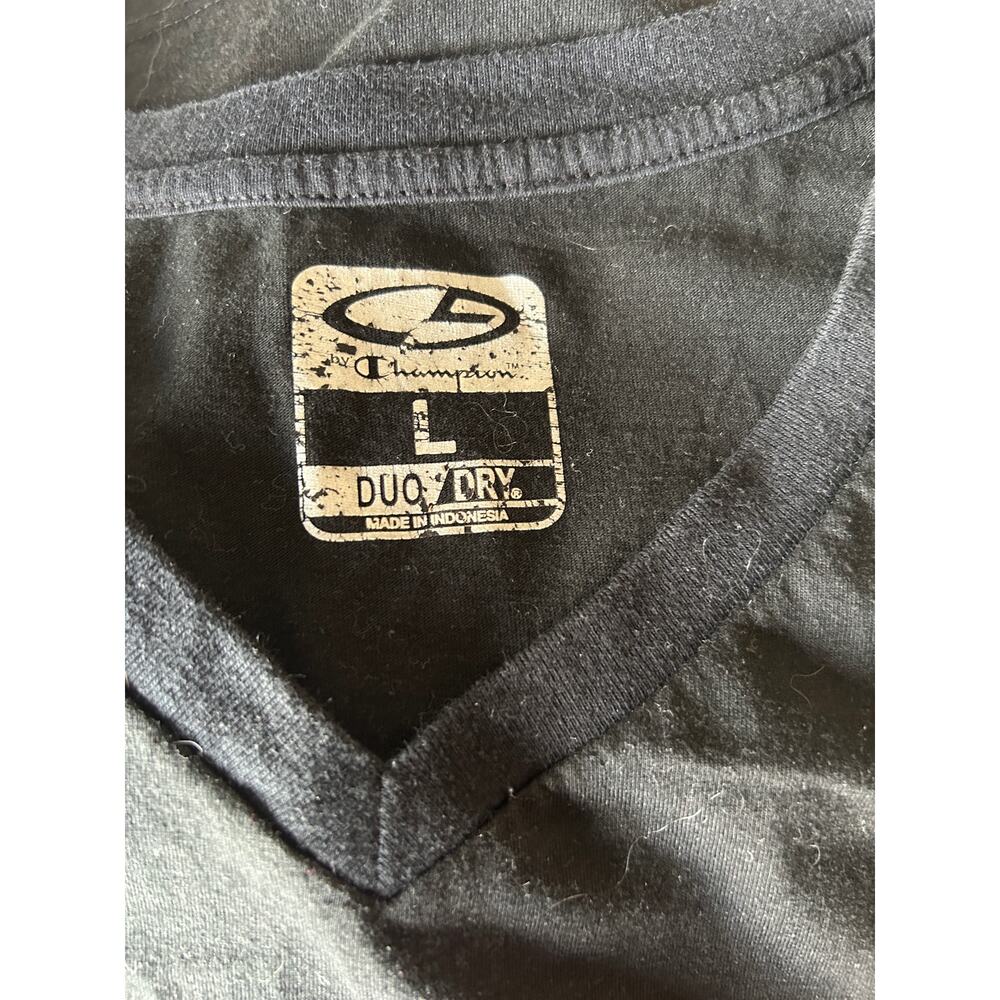 Champion V-Neck T-Shirt, Black , M - Picture 3 of 3